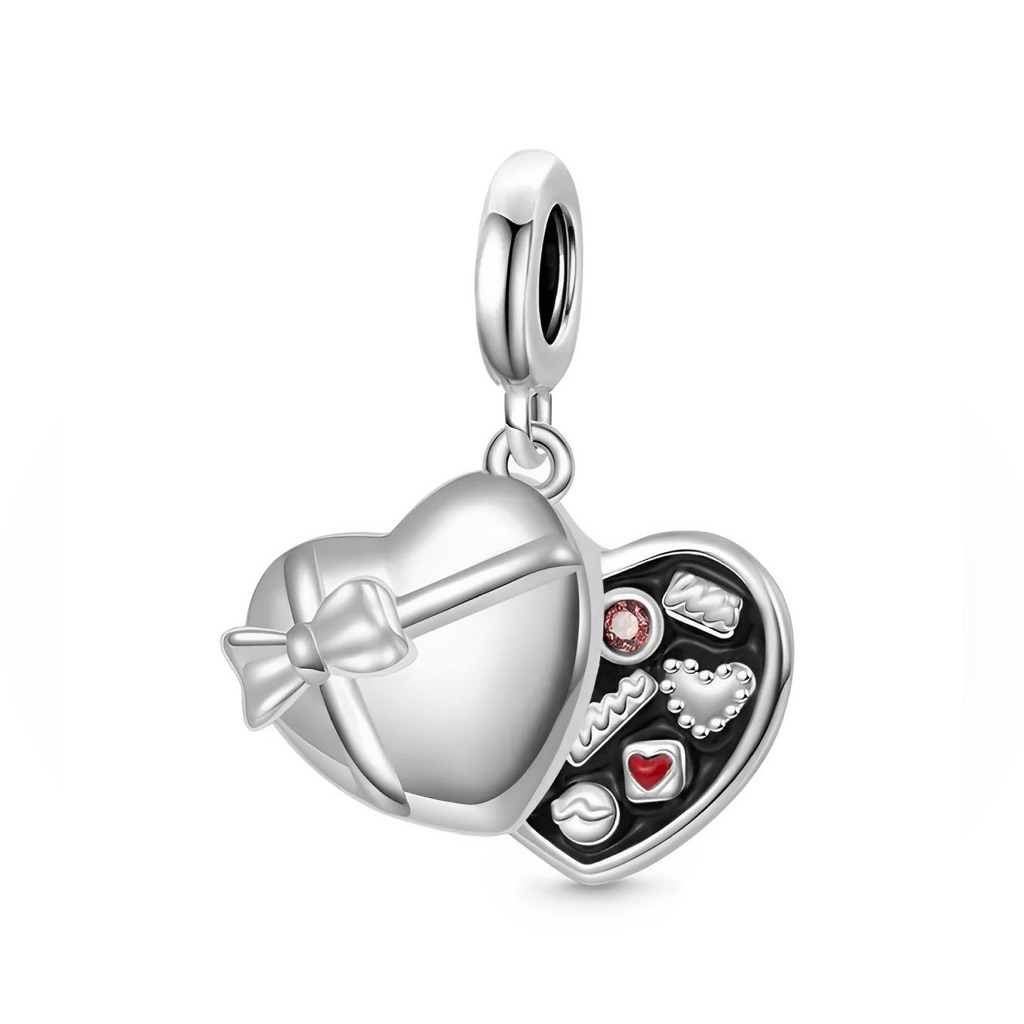 Heart Box Of Chocolates Dangle Charm
